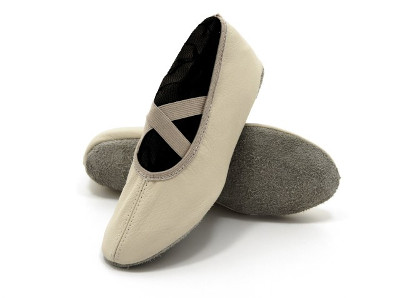 baletki skóra naturalna kolor beżowy